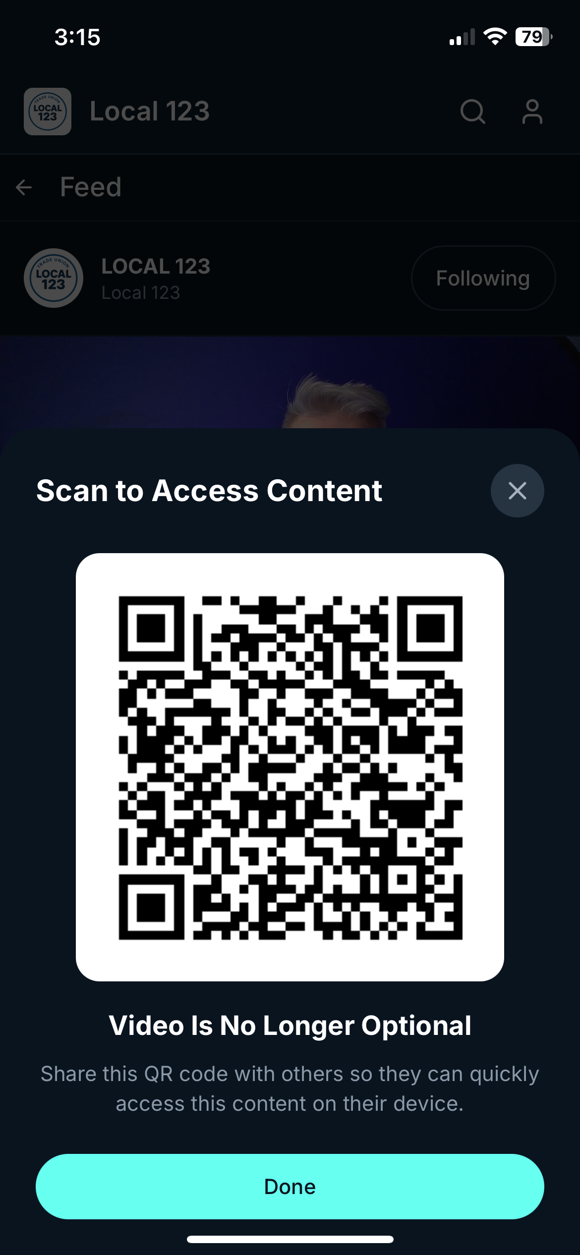 QR Code Sharing